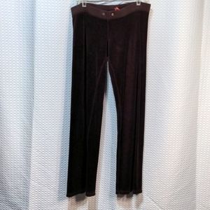 Juicy Couture tracksuit pants trousers velour brown petite S